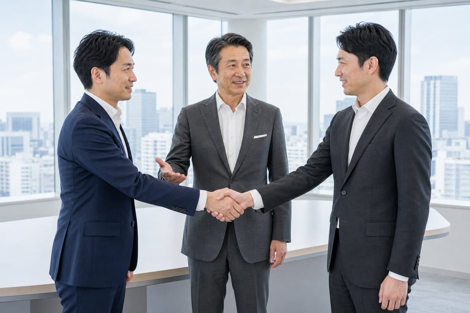 商談の場で経営者を先方に引き合わせる顧問